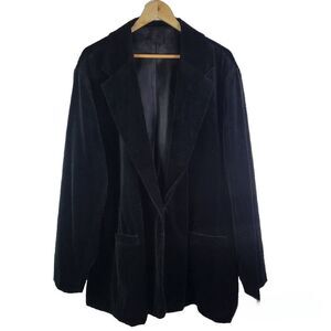 Plus Vintage Velvet Blazer Jacket